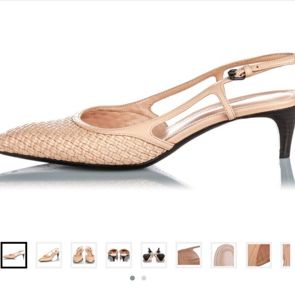 Bottega Veneta - Pink Wicker Kitten Heel Sling Black - 39 - Picture 8 of 10